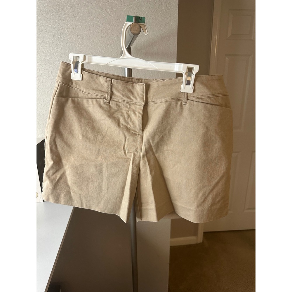 The Limited Chino Shorts Womens 8 Khaki Good Casual Summer Tailored‎ Twill